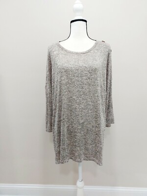 NEW$49.00/AVENUE/WOMEN'S/PLUS 22/24 TUNIC/T-SHIRT/LIGHTWEIGHT/SLEEVES 3/4 KNIT/