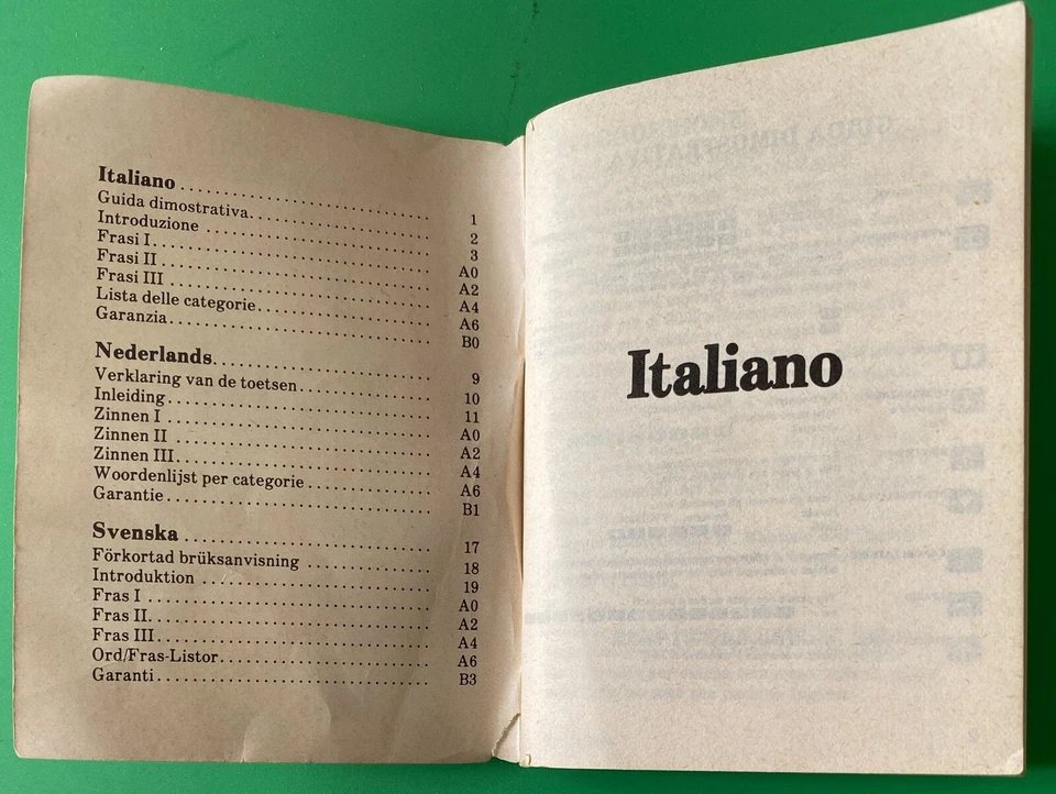 Libro parole e frasi Inglese/Italiano +2 e codici x TEXAS I Language Translator - Immagine 2 di 4