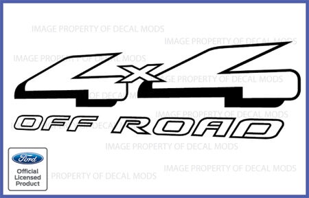 set of 2: 2008 Ford F150 4x4 Off Road Vinyl Decal Truck Sticker right left - Foto 1 di 1