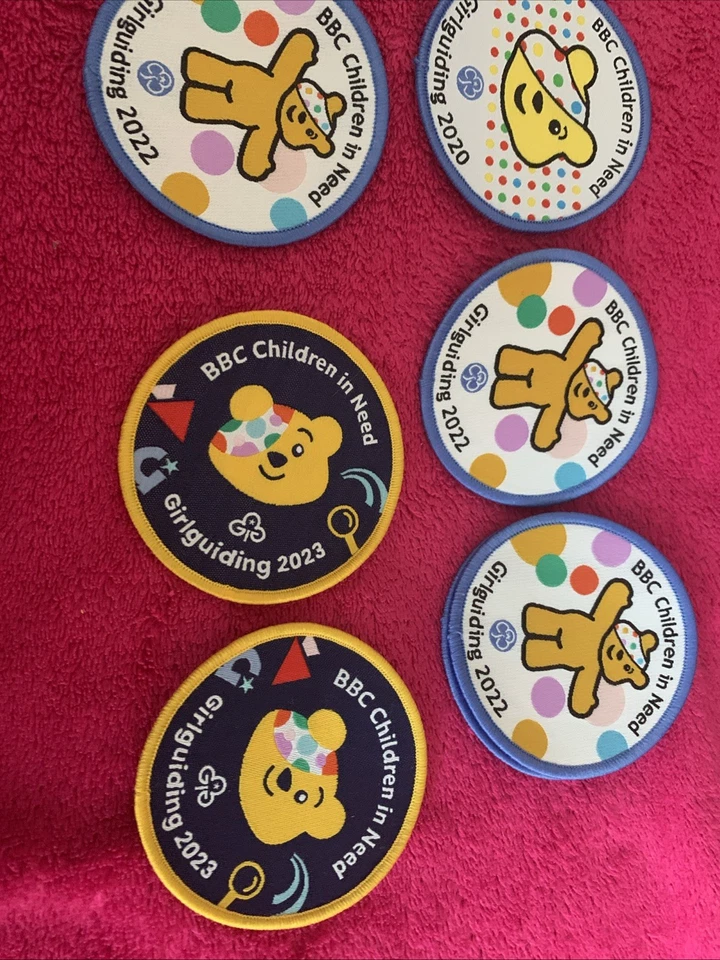 Children In Need Girl Guide Cloth Badges, 2 From 2020, 4 From 2022and 2 , 2023 - Image 3 of 3