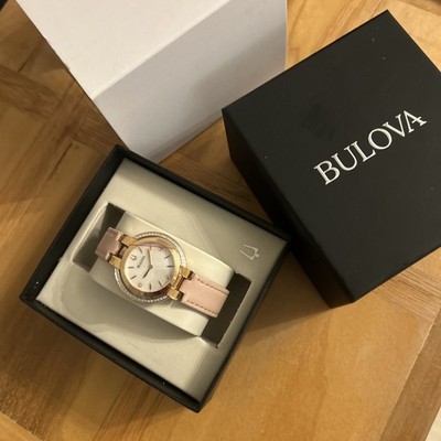 Bulova Rubaiyat Watch Leather Stainless Diamonds Clasp Sapphire Box Bulova Rubaiyat Spring Four Seasons Women main image 4