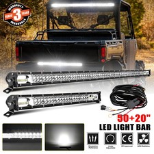 Roof 50inch Led Light Bar20inch Light Bar Dual Row Fit 2016-25 Can Am Defender