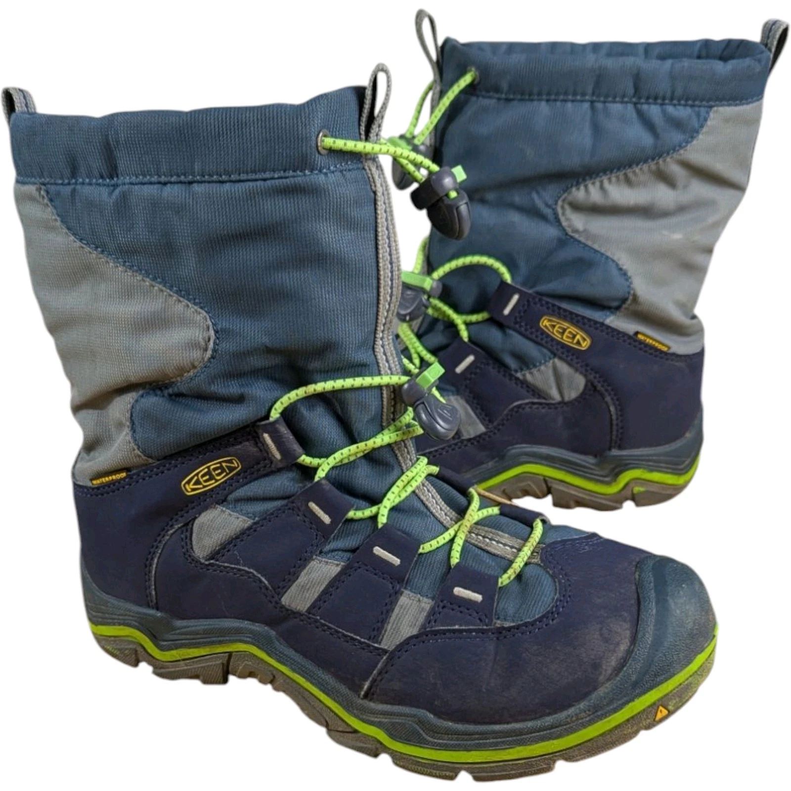 Keen Winterport Snow Boots Kids Size 5 Blue Green Winter 2