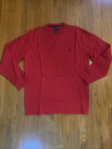 Polo Ralph Lauren Langarmshirt rot Waffelmuster Gr. XL