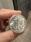 1947 D walking liberty half dollar BU