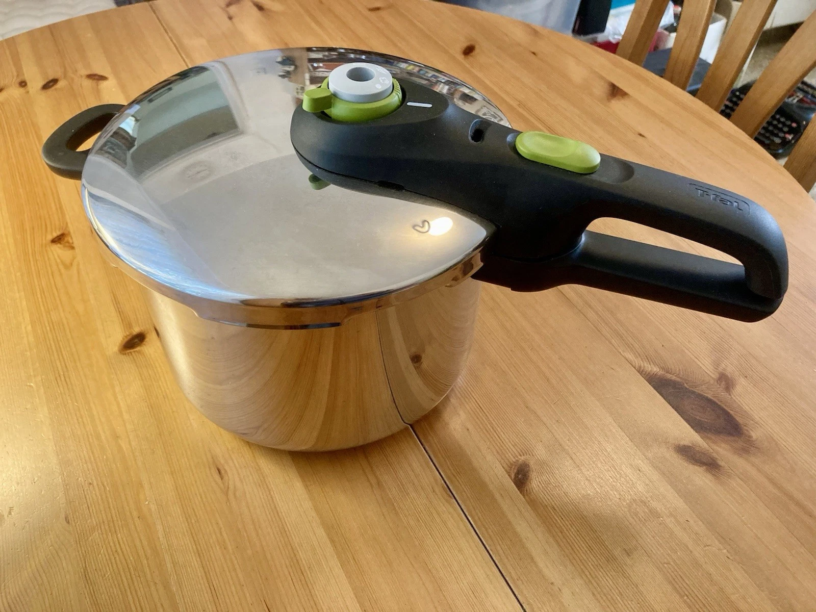 Vintage T-Fal Secure 5 Neo Pressure Cooker 6L Stainless Steel New Valve Nice!