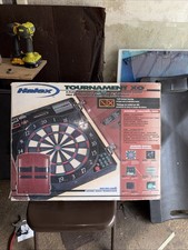 Halex Electronic Dartboard Oxford Cabinet Model X02 Multi Game, In Working Order