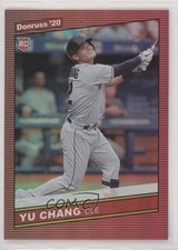 2020 Panini Donruss Retro 1986 Variations Holo Red Yu Chang (Grey Jersey) 1u6