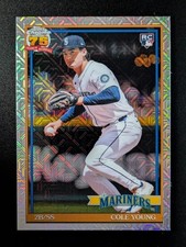 2026 Topps Series 1 COLE YOUNG Rookie RC 1991 Baseball Chrome #91C-8 (C)