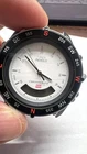 Mens Vintage 37mm Timex Black resin pilots watch analog/digital Chrono Runs (A6)