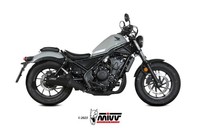 Mivv HR-1 Auspuff Schwarz Passend FüR Honda CMX 500 Rebel 2022-2024
