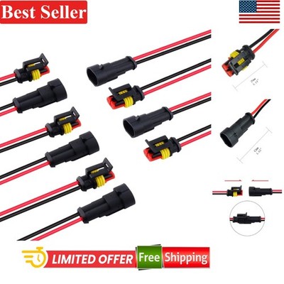 Waterproof 2Pin Connector Kit - 18AWG, Quick Connect & Disconnect, 10pcs
