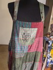 Grateful Dead Large Cotton boho-style patchwork overall Shorts adjustable straps — photo 3