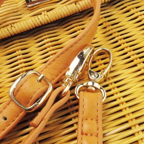 Ameri Basket Bag 2Way Leather Shoulder Handbag Br… - image 7