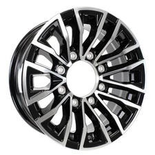 eCustomrim Aluminum Trailer Wheel 16X6 16 Inch Rim Black and Machined 8 Lug