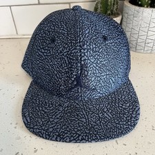 Air Jordan Elephant Cement BLACK BKUE Hat Cap Snapback Jumpman Youth