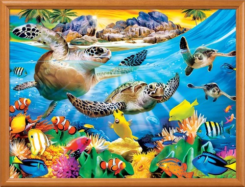 300 Piece EZ Grip Jigsaw Puzzle - Breaking Waves - 18"x24" - Picture 7 of 7