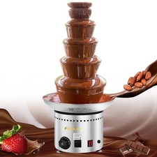 Commercial Chocolate Fountain 5 Tiers 13.2 Lbs Nacho Cheese Fountain Stainles...
