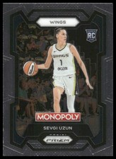 Sevgi Uzun Rookie RC 2024 Panini Prizm Monopoly WNBA #22 Dallas Wings