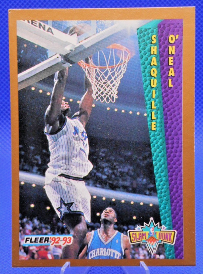 1992-93 Fleer Basketball Slam Dunk / Orlando Magic / Shaquille O'Neal RC #298