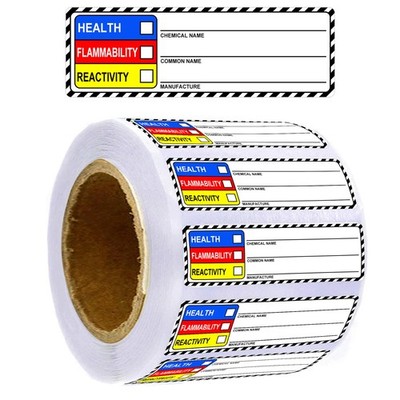 500 Pcs SDS Stickers/MSDS Stickers for Chemical Safety Data - 1 X 3 Inch Chem...