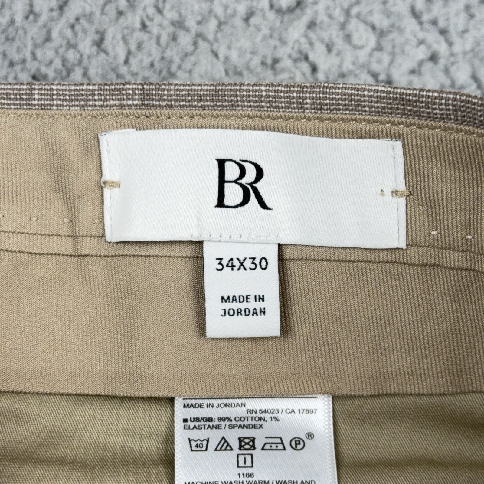 Banana Republic Men's 34x29 Tessuti di Sondrio Tan Flat Front Dress Chino Pants thumbnail 9