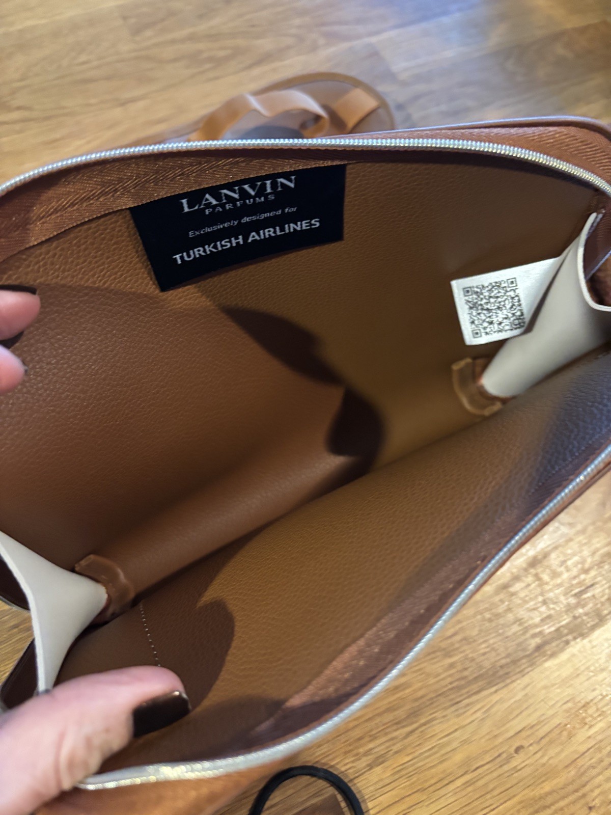 Turkish Airlines Lanvin Business Class Amenity Bag Tan 2025 