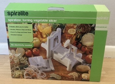 Spiralite Gemüseschneider - Nudeln, Chips, Kartoffeldrehen, Anleitung Box zubereiten