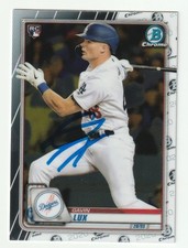 Gavin Lux Signed 2020 Bowman Chrome Card #83 Auto Dodgers Rookie Autograph COA. rookie card picture