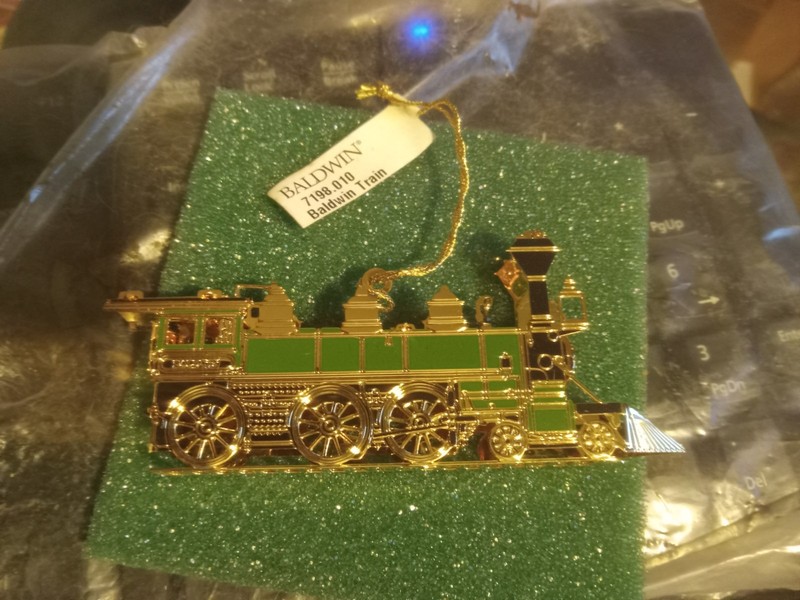 1999 Baldwin Brass Ornament Train Vtg Collectors Christmas Tree Steam Engine