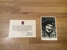 Marshall Bernard Montgomery Address to 21st Army, Possibly Signed, Plus Postcard