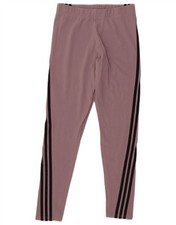 ADIDAS Womens Tight Fit Tracksuit Trousers UK 12/14 Medium Pink CI14