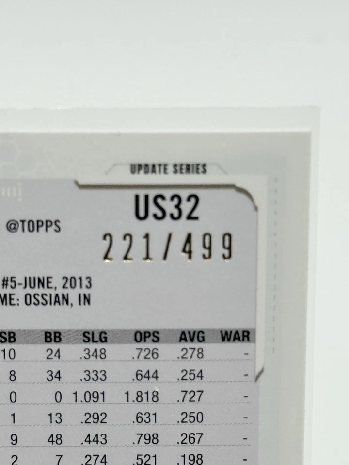 2021 Topps Update Series - Josh VanMeter #US32 Green Foil /499 - Image 3 of 3