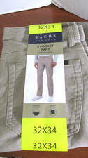JACHS NEW YORK Tan 5 POCKET COMFORT STRETCH Casual PANTS  Men's 32x30 NWT