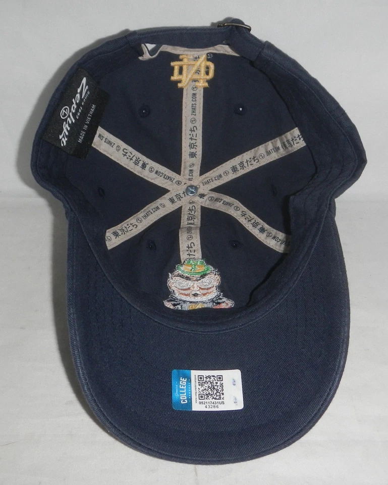 University of Notre Dame Fighting Irish Tokyodachi Logo Zephyr Baseball Hat Cap - Image 4 of 4