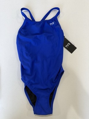 TYR Women's TYReco Solid Diamondback Swimsuit, Royal, 28