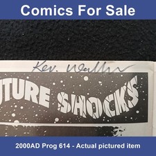 2000AD #614 comic - Autographed by Future Stocks artist Kevin Walker (LOT#14223)