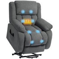 Fernsehsessel Mit Aufstehhilfe, Relaxsessel Mit Liege-, Massagefunktion, Grau