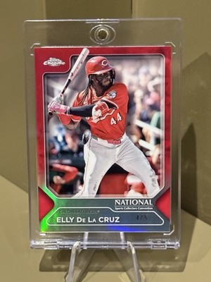 2025 Topps Chrome NSCC  The National  - Elly De La Cruz #MLB-18 RED REFRACTOR /5