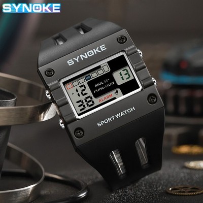 Men's Electronic  Large Screen Watch Sports Waterproof Watch Wristwatch Fashion