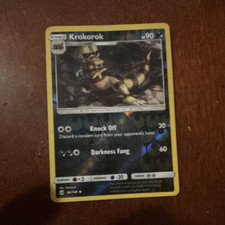 Krokorok 84/149 SM Base Set Reverse Holo 90 HP Darkness Fang Pokémon Card