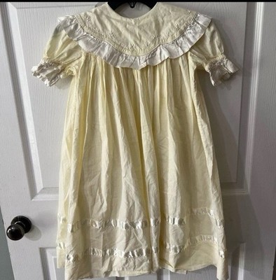 pale yellow cotton dress Light Yellow Yarn-Dyed Cotton Ruffle Midi Wrap Dress 30" / Custom Height (Free)