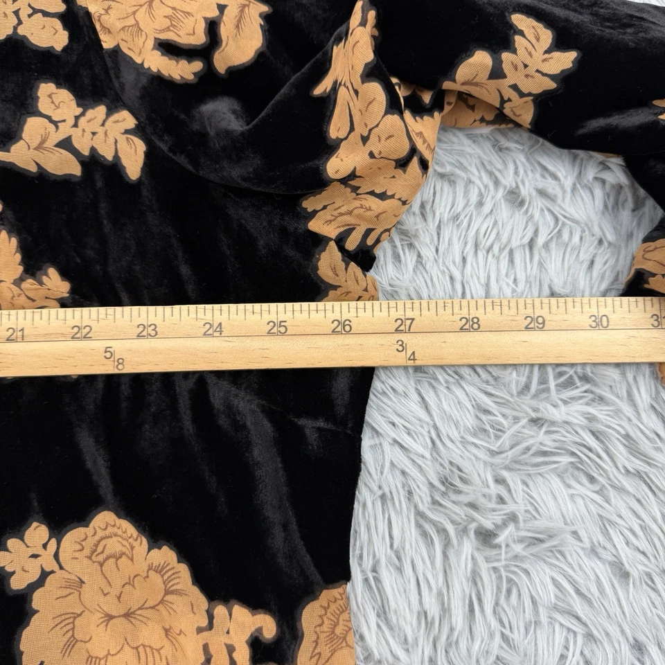 Top Soft Surroundings 3XL Floral Terciopelo Burnout Mezcla de Seda Adorno Capricho Foto 4 de 4