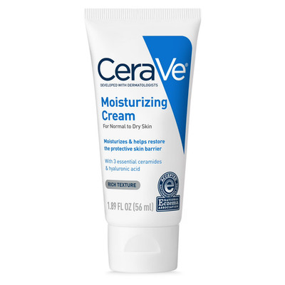 CeraVe Moisturizing Cream  & Body Lotion Normal to Very Dry Skin 1.89 oz .