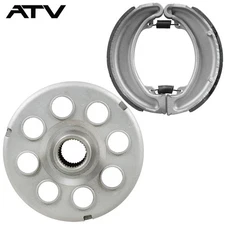 Rear Brake Drum Hub W/Shoes Kit for Honda Fourtrax 300 TRX300 TRX300FW 1988-2000