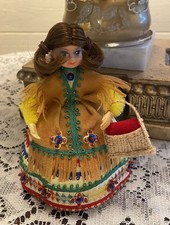 Vintage 70s Li l Missy Beaded Completed Doll Pocahontas Walco