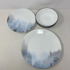 Corelle Tranquil Reflection 12-Piece Glass Dinnerware Set, Service for 4 - White