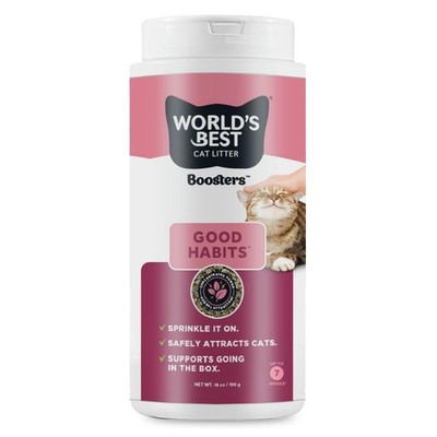WORLD'S BEST CAT LITTER  Boosters  Good Habits  | Natural and 18oz, 