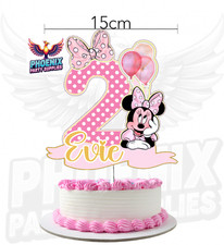 PERSONALISED MINNIE MOUSE CAKE TOPPER BIRTHDAY CAKE CHARM