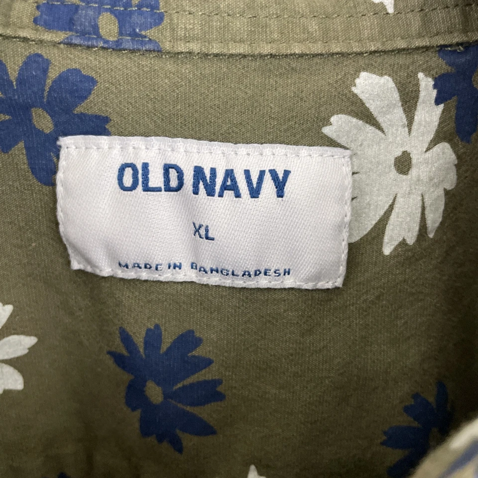 Camisa OLD NAVY Para Hombre XL Multicolor Floral Manga Corta Con Botones Foto 3 de 4